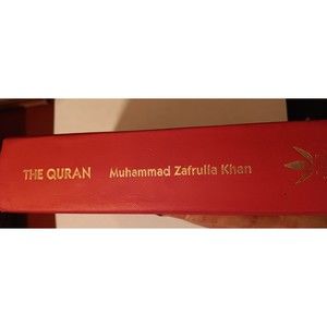THE QURAN Arabic Text & English Translation Muhammad Zafrulla Khan HC 1991 Red